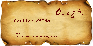 Ortlieb Éda névjegykártya